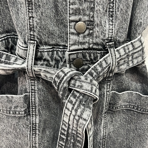 Black Washed Denim jumpsuit size 4 - Picture 8 of 8